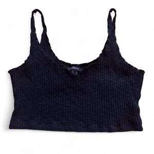 Forever 21 Black Knit Crop Top